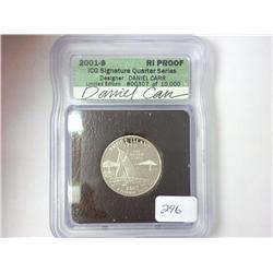 2001-S RHODE ISLAND PROOF QUARTER ICG