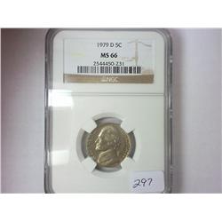 1979-D JEFFERSON NICKEL NGC MS66