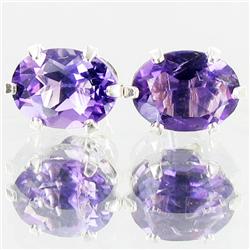 5.30ctw Amethyst Sterling Earrings (JEW-2640)