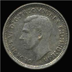 1942D Australia Silver 3 Pence Hi Grade DENVER! (COI-6670)