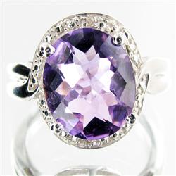 30.59ctw Amethyst Sterling Ring (JEW-2845)
