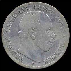 1876C Germany Prussia 2 Mark Better Grade (COI-8099)