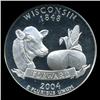 Image 1 : 2004S Wisconsin Silver 25c Graded NGC PR70 DCAM (COI-5468)