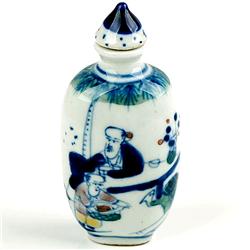 Chinese Handmade Painted Porcelain Snuff Bottle (ANT-1418)