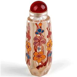 Chinese Pretty Painted Peking Glass Snuff Bottle (ANT-1420)