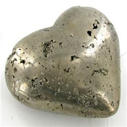 1620ct Handcarved Pyrite Heart (MIN-000127)
