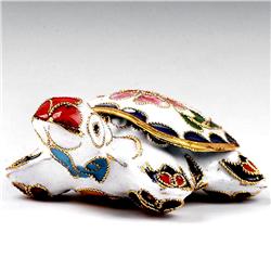 Chinese Cloisonne Carved Tortoise Ornament (ANT-1444)