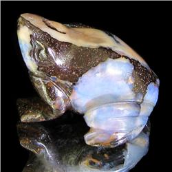 59.97ct Australian Boulder Opal Handcarved Frog (GEM-31855)