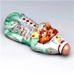 Collectible Wucai Porcelain Snuff Bottle Dragon (ANT-1433)