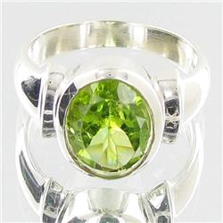 32.02ctw Peridot Sterling Ring (JEW-2708)