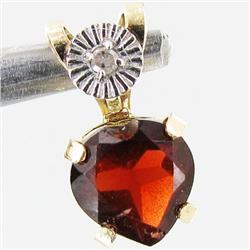 1.42ctw Garnet Diamond 10k Gold Pendant (JEW-2929)
