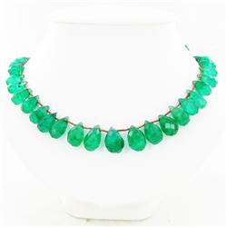 300ct Natural Green Amethyst Beads Necklace (GEM-29615)