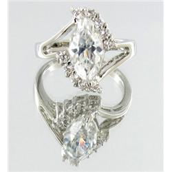 26.6ctw Lab Diamond Gold Vermeil Ring (JEW-1533)