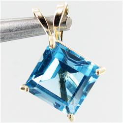 2.28ctw Blue Topaz 10k Gold Pendant (JEW-2923)