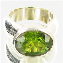 70.71ctw Peridot Sterling Ring (JEW-2827)