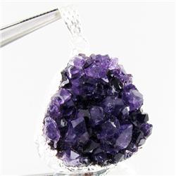 76.78ctw Uruguay Amethest & Silver Pendant (JEW-3023)