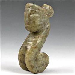 Chinese Hongshan Jade Figurine Pendant (ANT-1396)