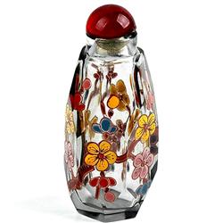 Pretty Chinese Painted Peking Glass Snuff Bottle (ANT-1419)