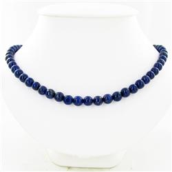 230ct Natural Lapis Luzali Beads Silver Clasp (GEM-29605)