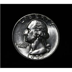 1955-p Washington Quarter grades Choice Uncirculated ms64