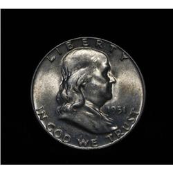 1951-p Franklin 50c Grades Select Uncirculated ms63