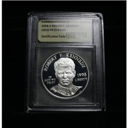 1998-s Robert F. Kennedy Proof Commemorative Silver Dollar graded PR70 DCAM