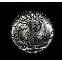 1942-p Walking Liberty 50c Grades Choice Uncirculated ms64 PQ