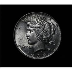1934-d Peace Dollar $1 Grades Select Uncirculated ms63