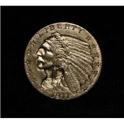 1911-p $2 1/2 Indian Gold Grades ms62