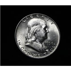 1950-d Franklin 50c Grades Choice Uncirculated ms64 FBL