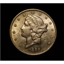 1893-s $20 Liberty Head Gold Double Eagle Grades Select Uncirculated ms63