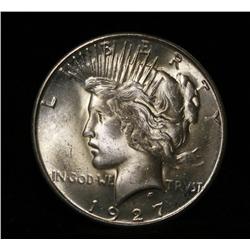 RARE  1927-s Peace Dollar Grades Gem ms65  BUY BACK Guarantee against Ungradeable