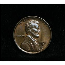1931-s Lincoln Cent 1c grades Choice Uncirculated ms64 RB