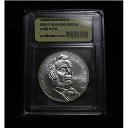 2009-p Abraham Lincoln Commem Graded ms70
