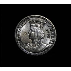 1893 Isabella Quarter  - All Original Toned  - Grades Select Uncirculated ms63