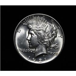 ***RARE  1921-p Peace Dollar Grades Gem Uncirculated ms65 STRONG STRIKE  RARE***