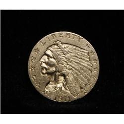 1911-p $2 1/2 Gold Indian Grades Select Uncirculated ms63