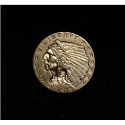 1913-p $2 1/2 Indian Gold Grades ms63++