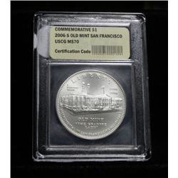 2006-s Old Mint San Francisco Mint Uncirculated Commemorative Graded ms70