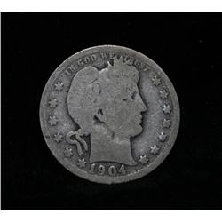 1904-o Barber Quarter grades good