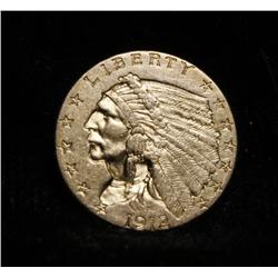 1912-p $2 1/2 Gold Indian Grades Select Uncirculated ms63++PQ