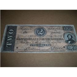 1864 $2 Confederate States of America Copy
