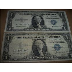 Two 1935 F $1 Silver Certificates