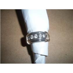 1/2 Carat Diamond 18K White & Yellow Gold Ladies Ring,  8 Grams Gold