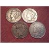 Image 1 : 4 Silver Peace Dollars, 1922 to 1925