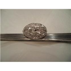 Platinum Diamond Ring, Two Centers .75CT & .50CT, 1.5CT Total, 6.8 Grams Platinum