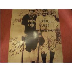INCREDIBLE 11'x14" POSTER  SIGNED BABE RUTH / LOU GEHRIG