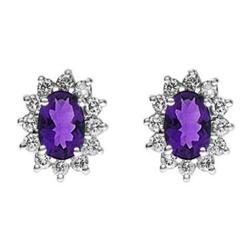 Genuine 2.08 ctwAmethyst Earring 14kt Yellow or White Gold 2.1g