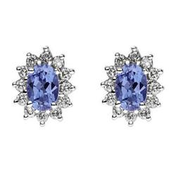 Genuine 2.18 ctwTanzanite Earring 14kt Yellow or White Gold 2.1g