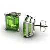 Image 1 : Genuine 4.50 ctw Peridot Earring 14ktWhite or Yellow Gold 3.2g